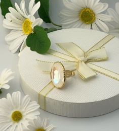 Pierścinek White Opal